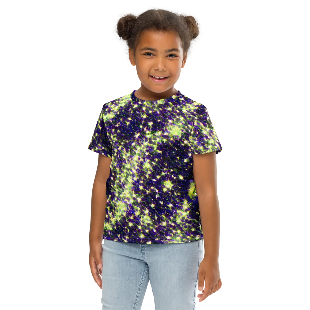 Cosmic Dandelion on Kids Crew Neck T-Shirt — Front