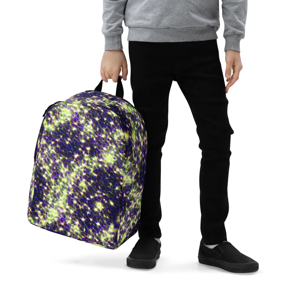 Cosmic Dandelion on Minimalist Backpack — Zoomed-in