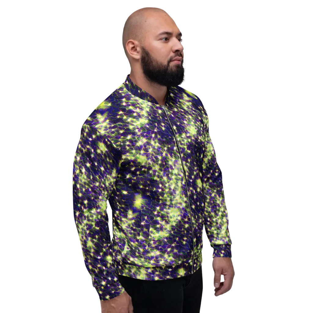 Cosmic Dandelion on Bomber Jacket — Right