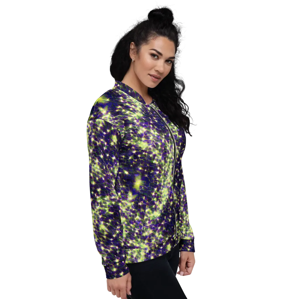 Cosmic Dandelion on Bomber Jacket — Right