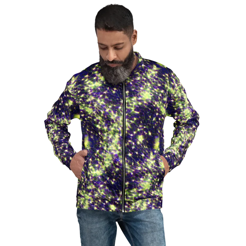 Cosmic Dandelion on Bomber Jacket — Front