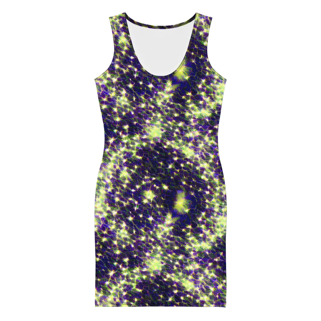 Cosmic Dandelion on Bodycon Dress — Front