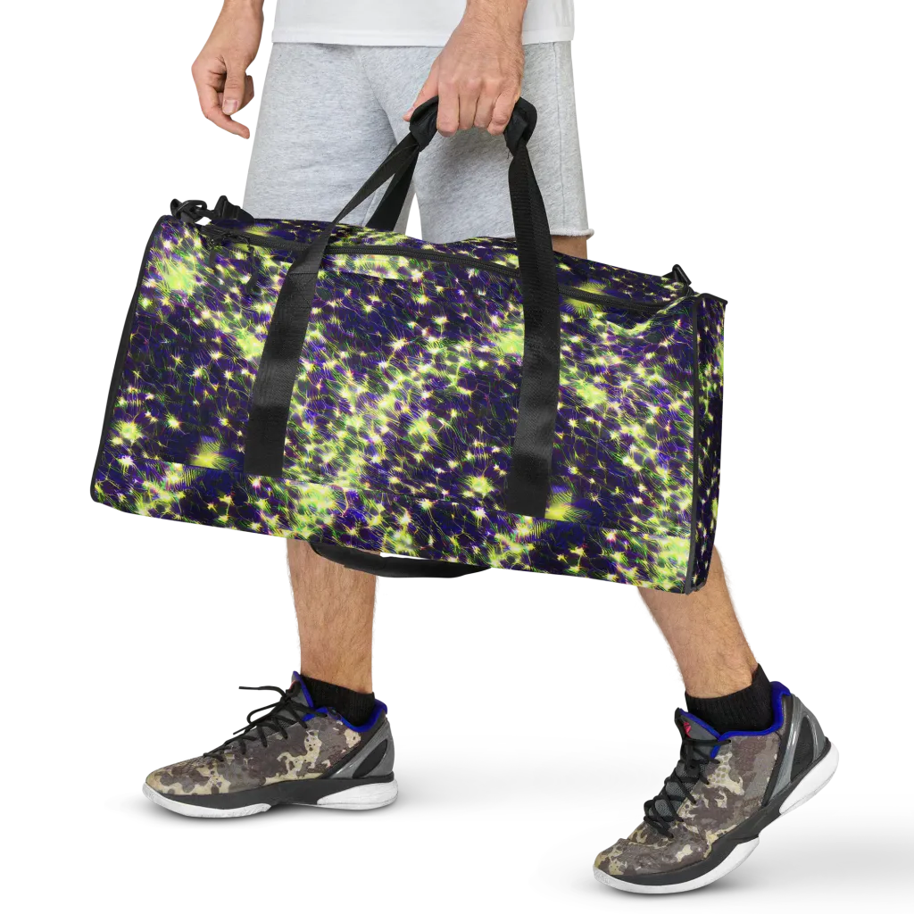 Cosmic Dandelion on Duffle Bag — Front