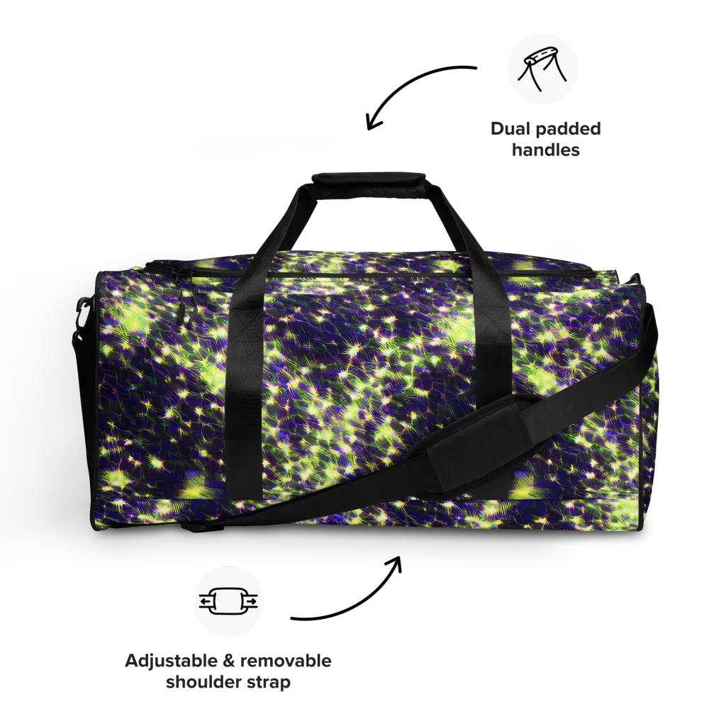 Cosmic Dandelion on Duffle Bag — Front
