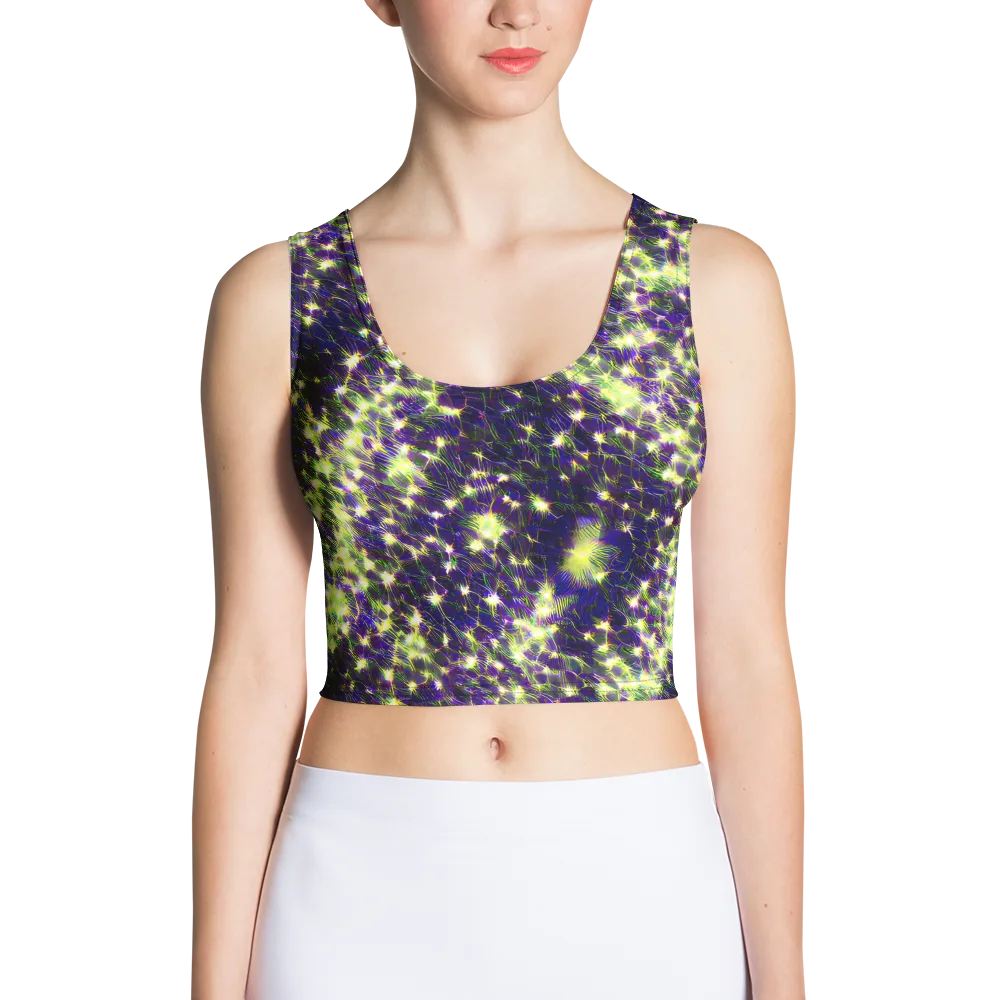 Cosmic Dandelion on Crop Top — Front