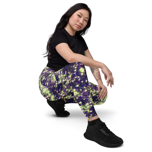 Cosmic Dandelion on a Leggings with Pockets