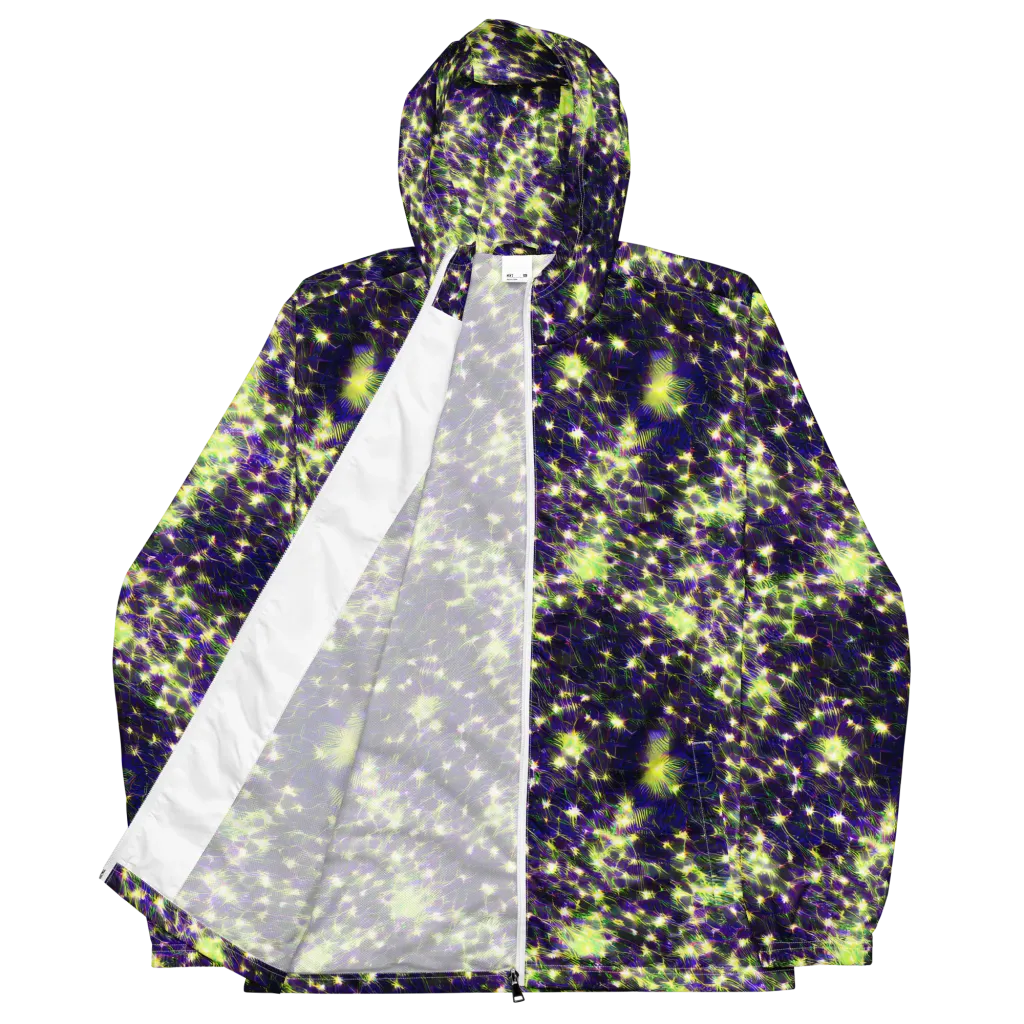 Cosmic Dandelion on Men's Windbreaker — Front