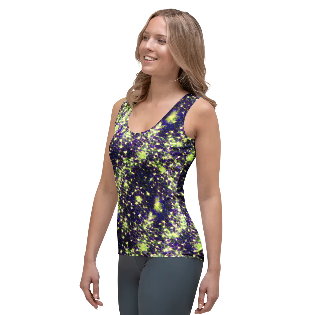 Cosmic Dandelion on Women's Tank Top — Left Front
