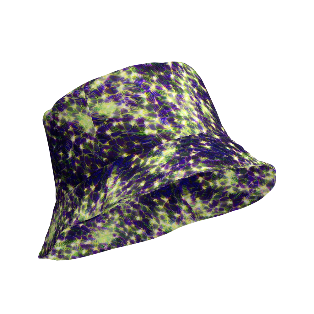 Cosmic Dandelion on Reversible Bucket Hat — Product details Outside