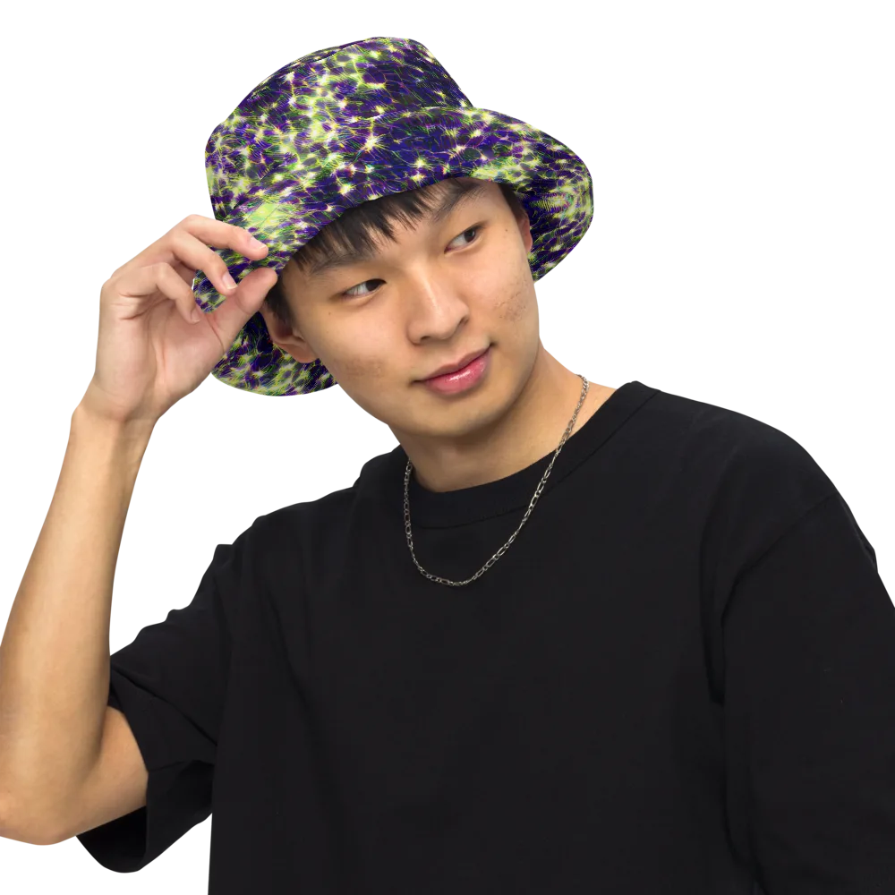 Cosmic Dandelion on Reversible Bucket Hat — Front Inside