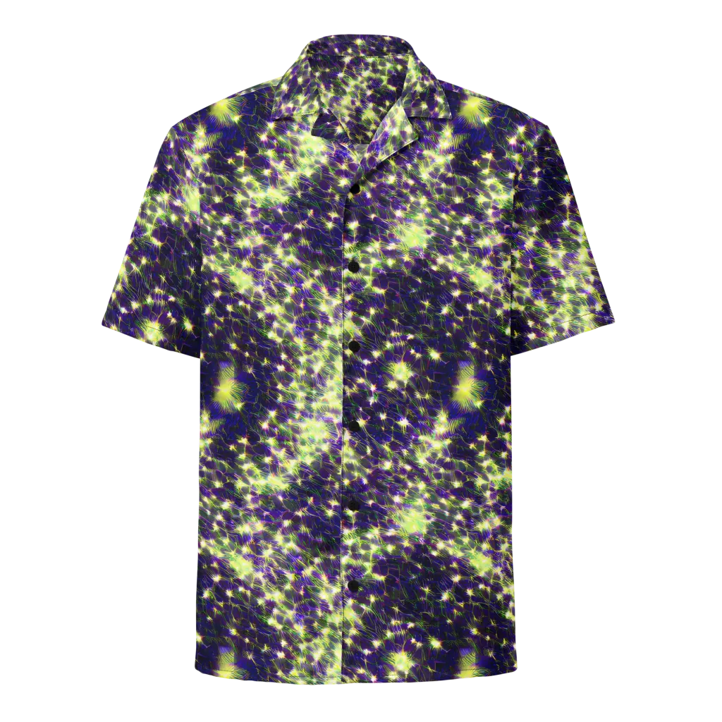 Cosmic Dandelion on Button Shirt — Front