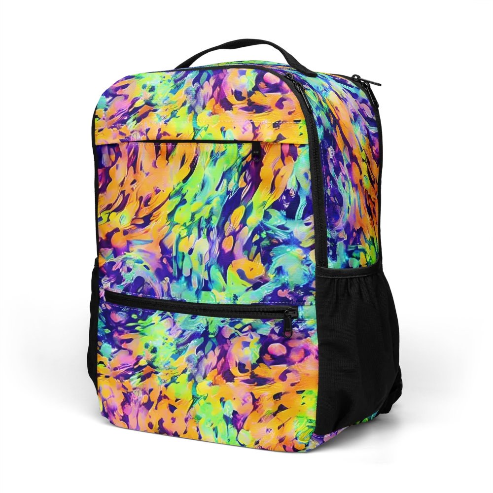 Acid Sunset on Utility Backpack — Left Front