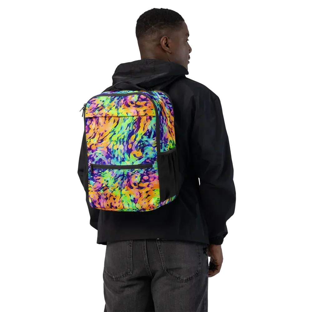 Acid Sunset on Utility Backpack — Back