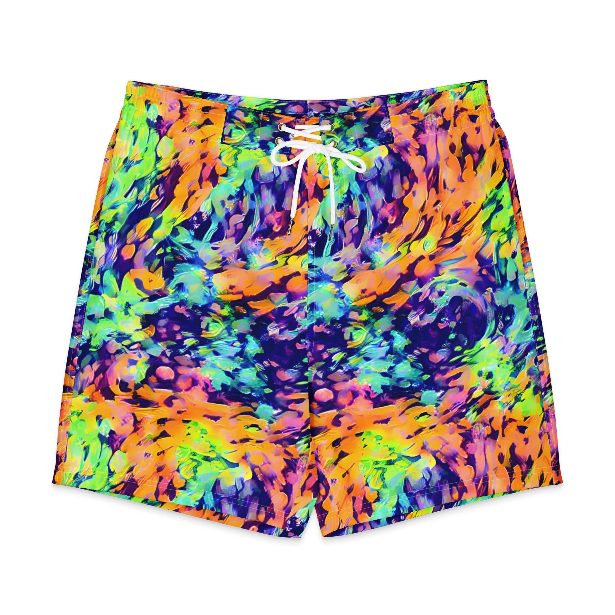 Acid Sunset on Men's Board Shorts — Front