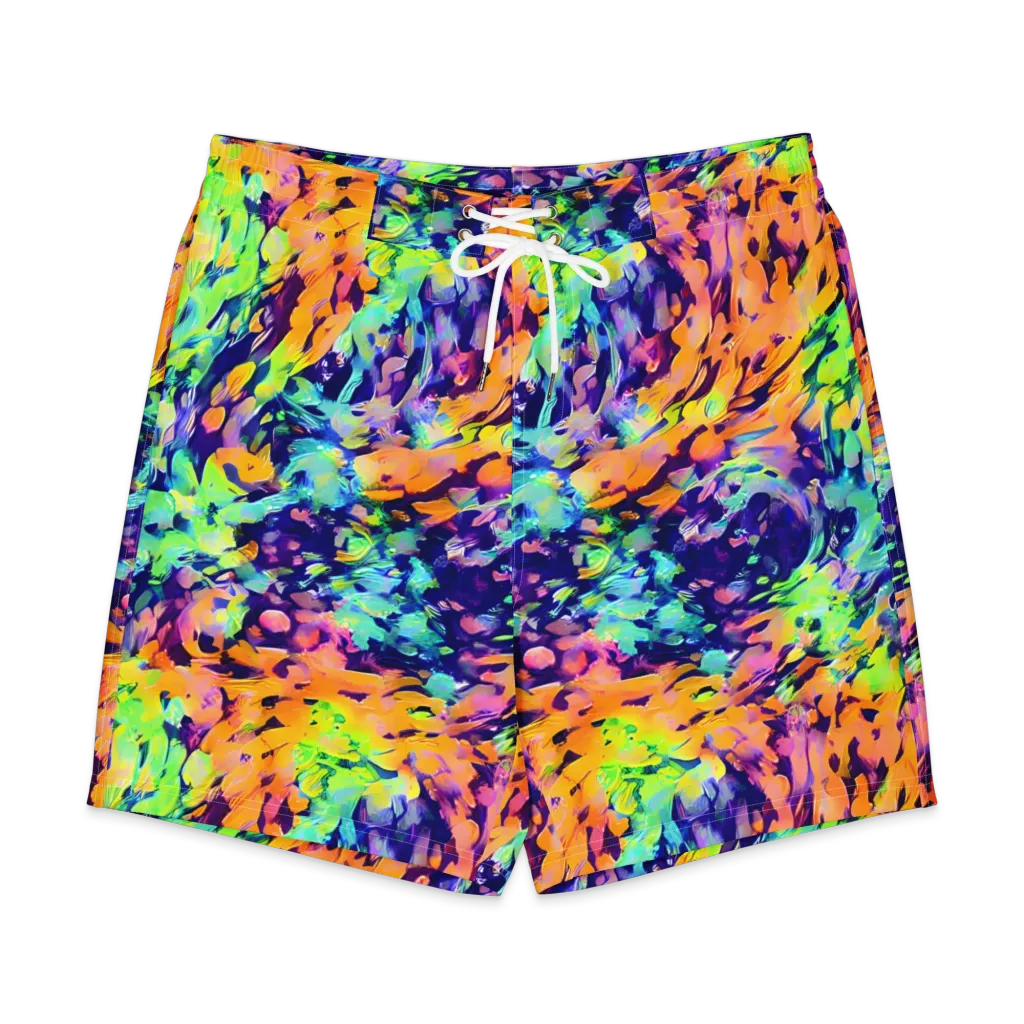 Acid Sunset on Men's Board Shorts — Front