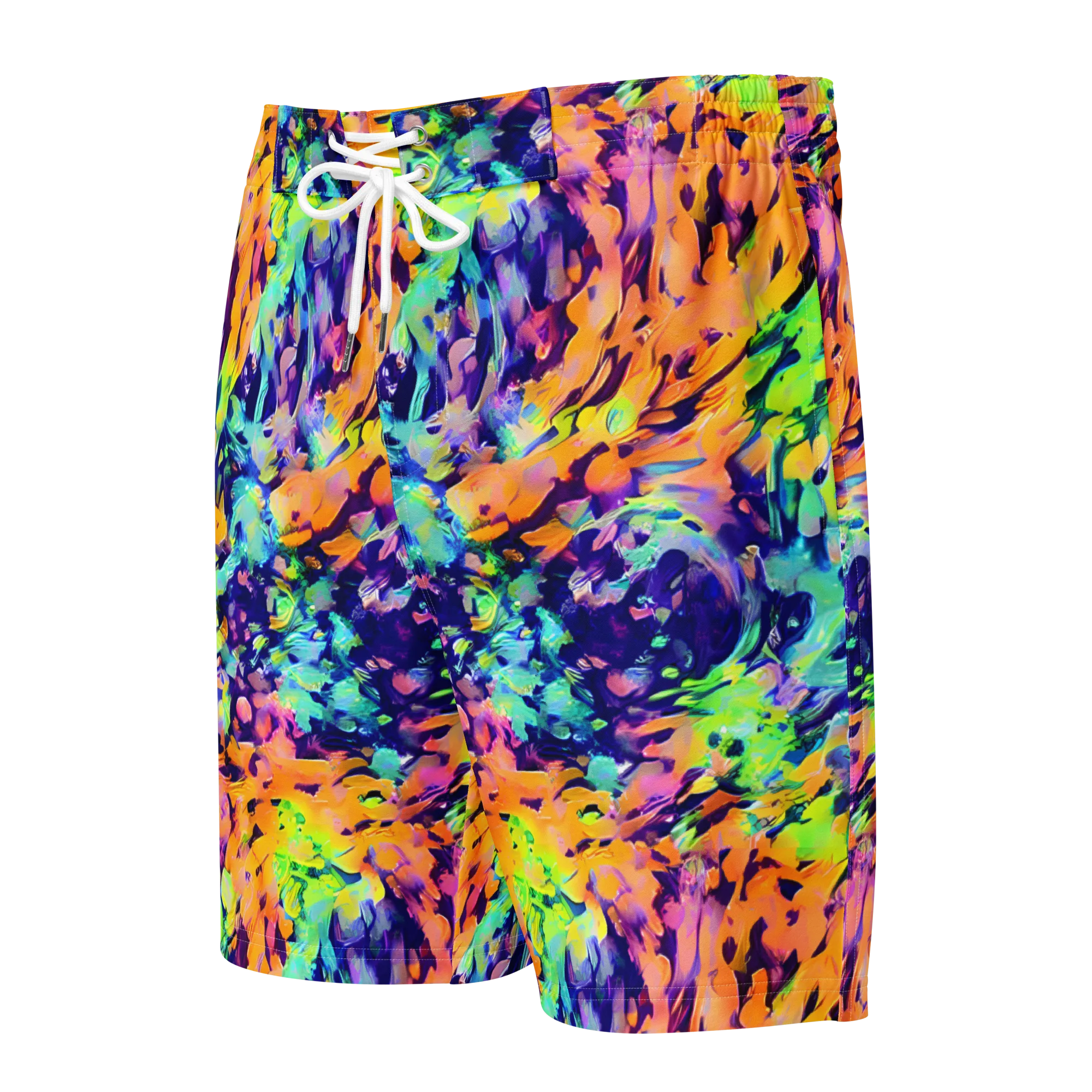 Acid Sunset on Men's Board Shorts — Front