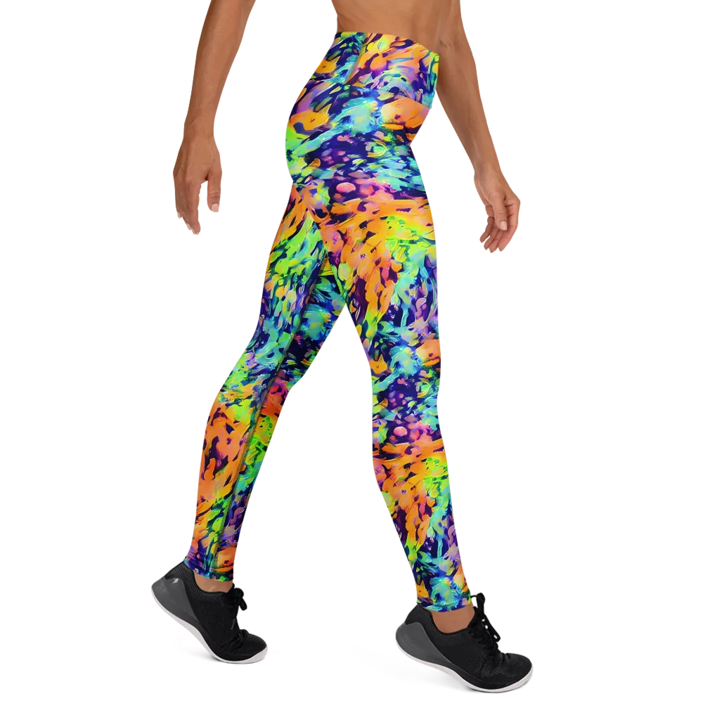 Acid Sunset on Yoga Leggings — Right