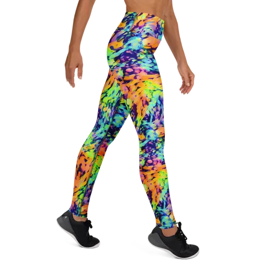 Acid Sunset on a Yoga Leggings