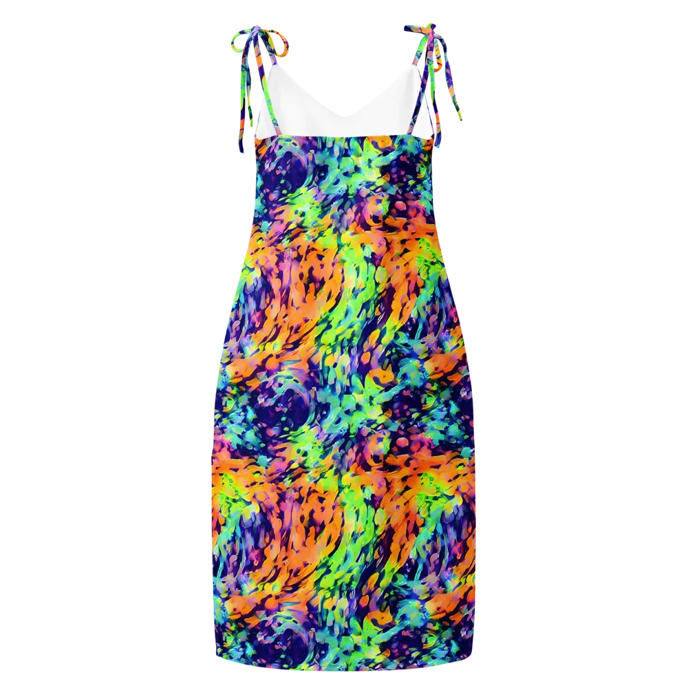 Acid Sunset on Slip Dress — Back