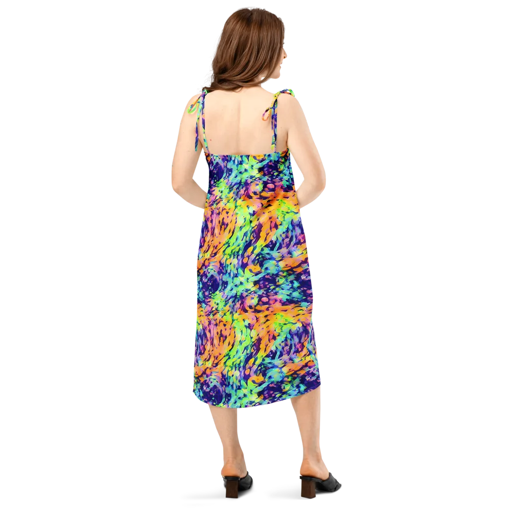 Acid Sunset on Slip Dress — Back