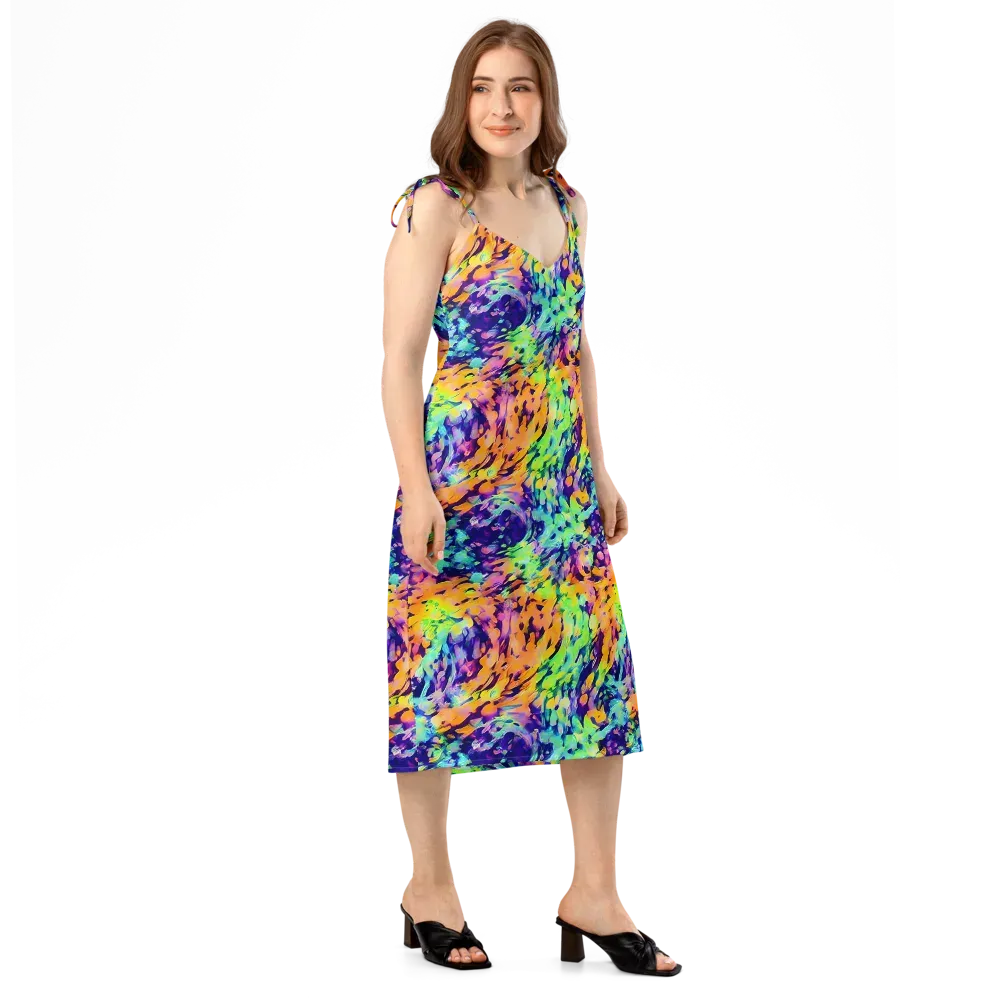 Acid Sunset on Slip Dress — Right Front