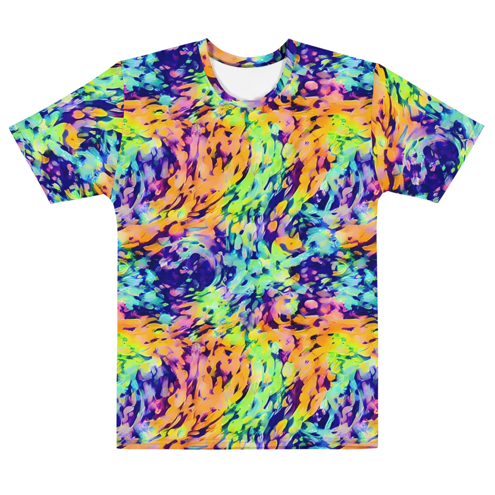 Acid Sunset on Men's Cotton Crew Neck T-Shirt — Front