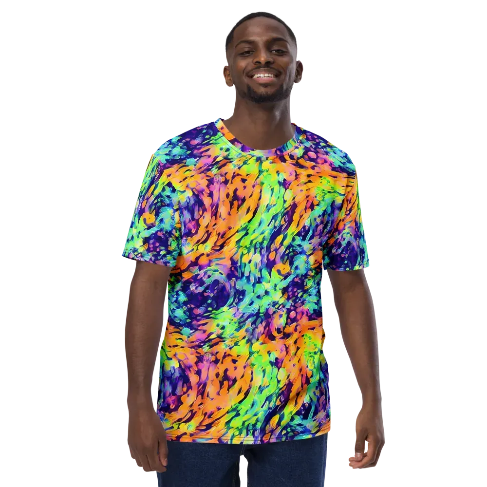 Acid Sunset on Men's Crew Neck T-Shirt — Front