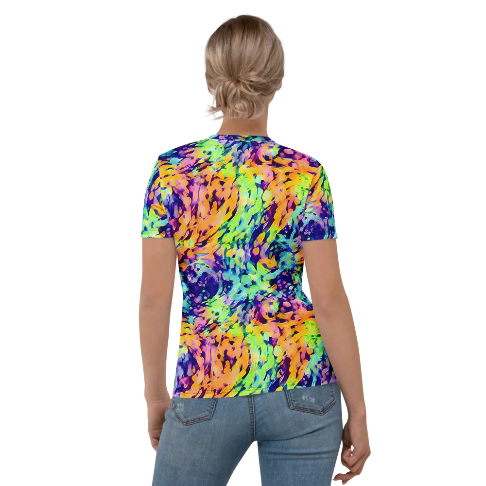 Acid Sunset on Women's Crew Neck T-Shirt — Back