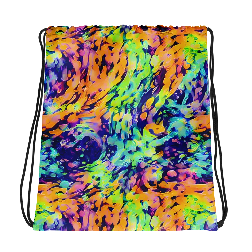 Acid Sunset on Drawstring Bag — Photo