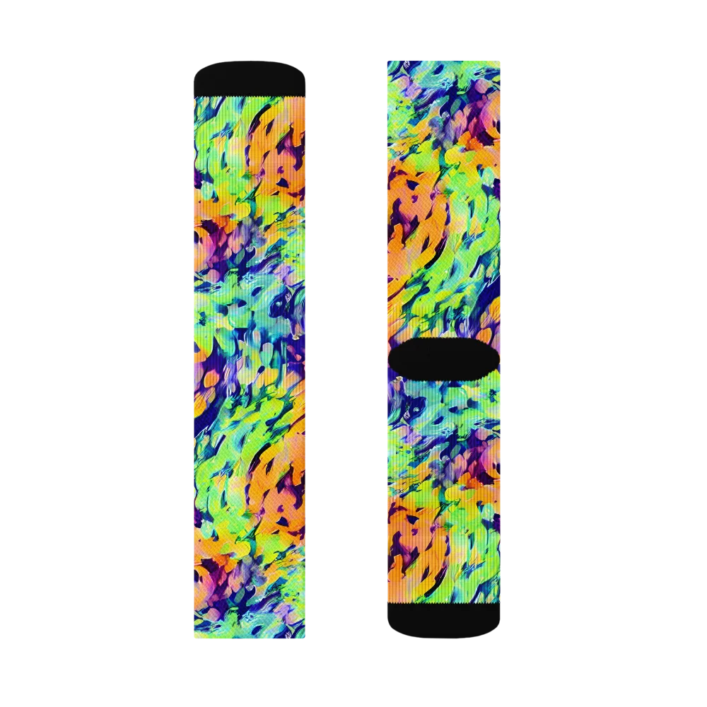 Acid Sunset on Socks — Right Sock