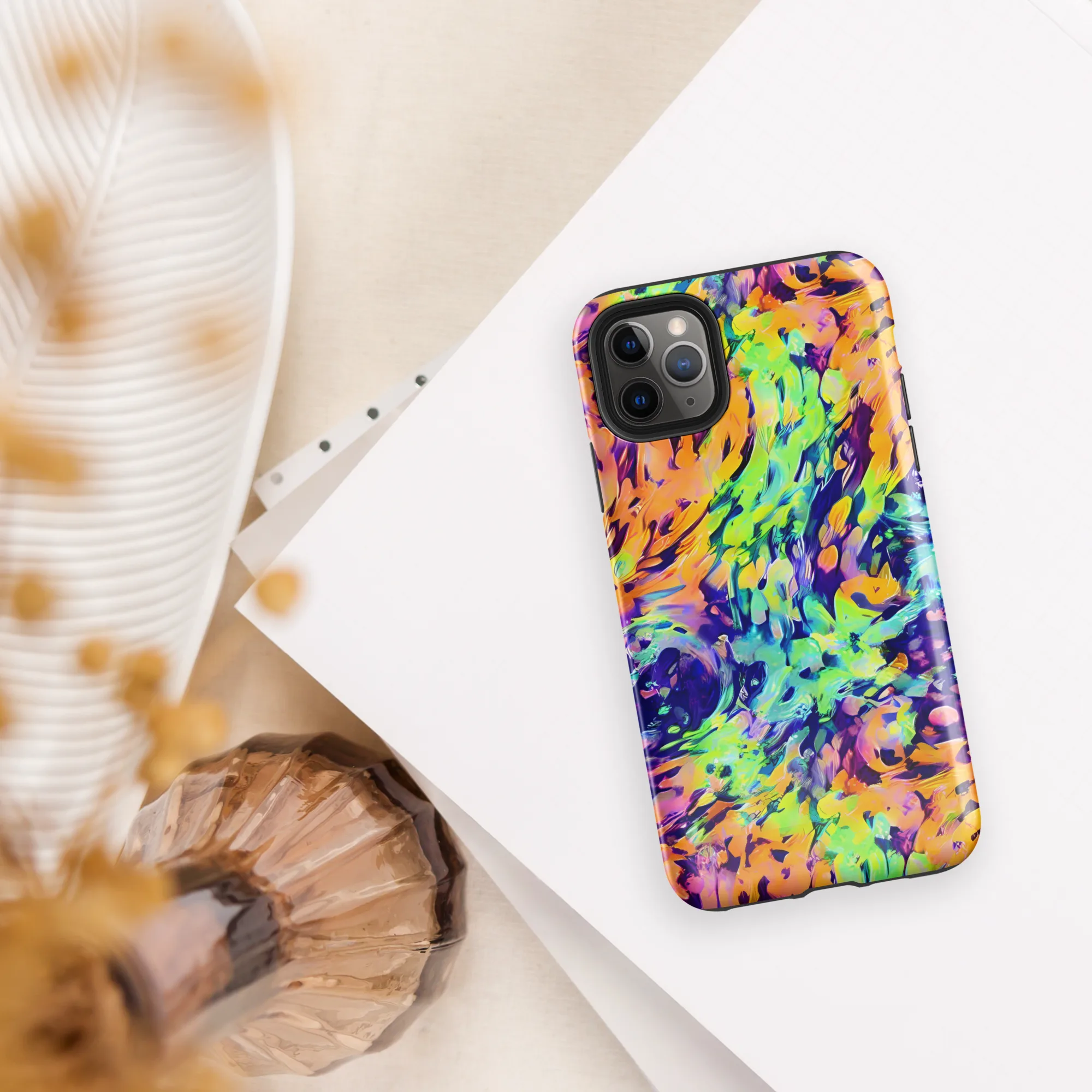 Acid Sunset on Tough Case for iPhone® — Front