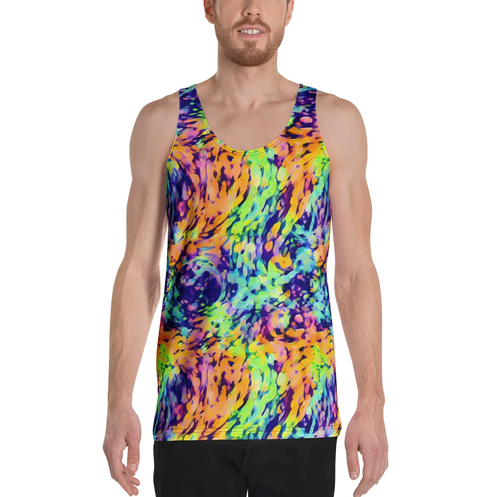 Acid Sunset on Men's Tank Top — Front