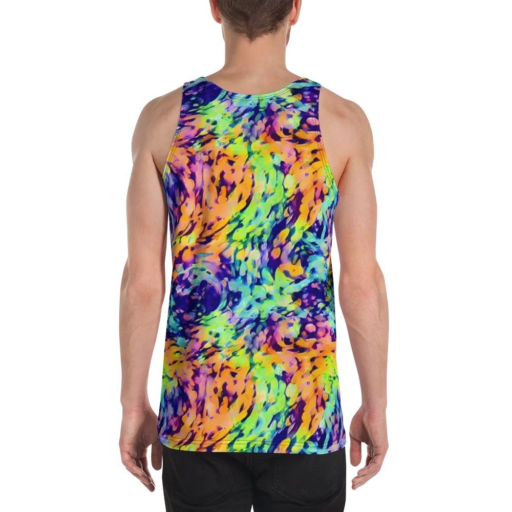 Acid Sunset on Men's Tank Top — Back