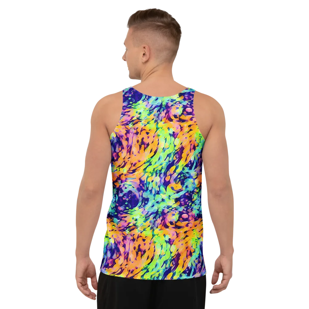 Acid Sunset on Men's Tank Top — Back