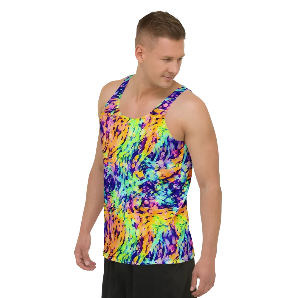 Acid Sunset on Men's Tank Top — Left Front