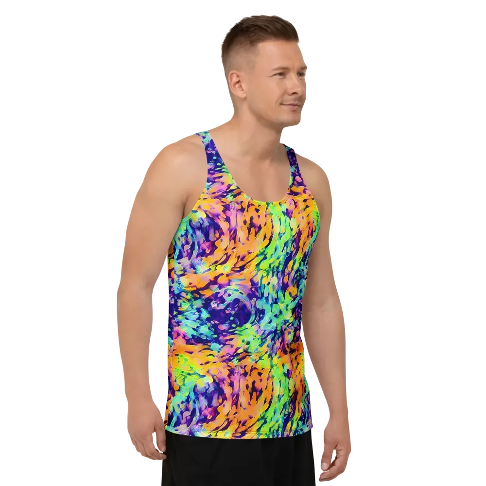 Acid Sunset on Men's Tank Top — Right Front