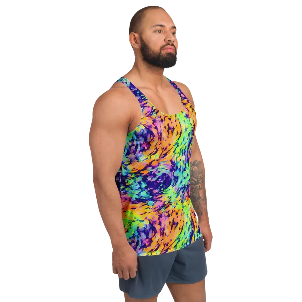 Acid Sunset on Men's Tank Top — Right Front