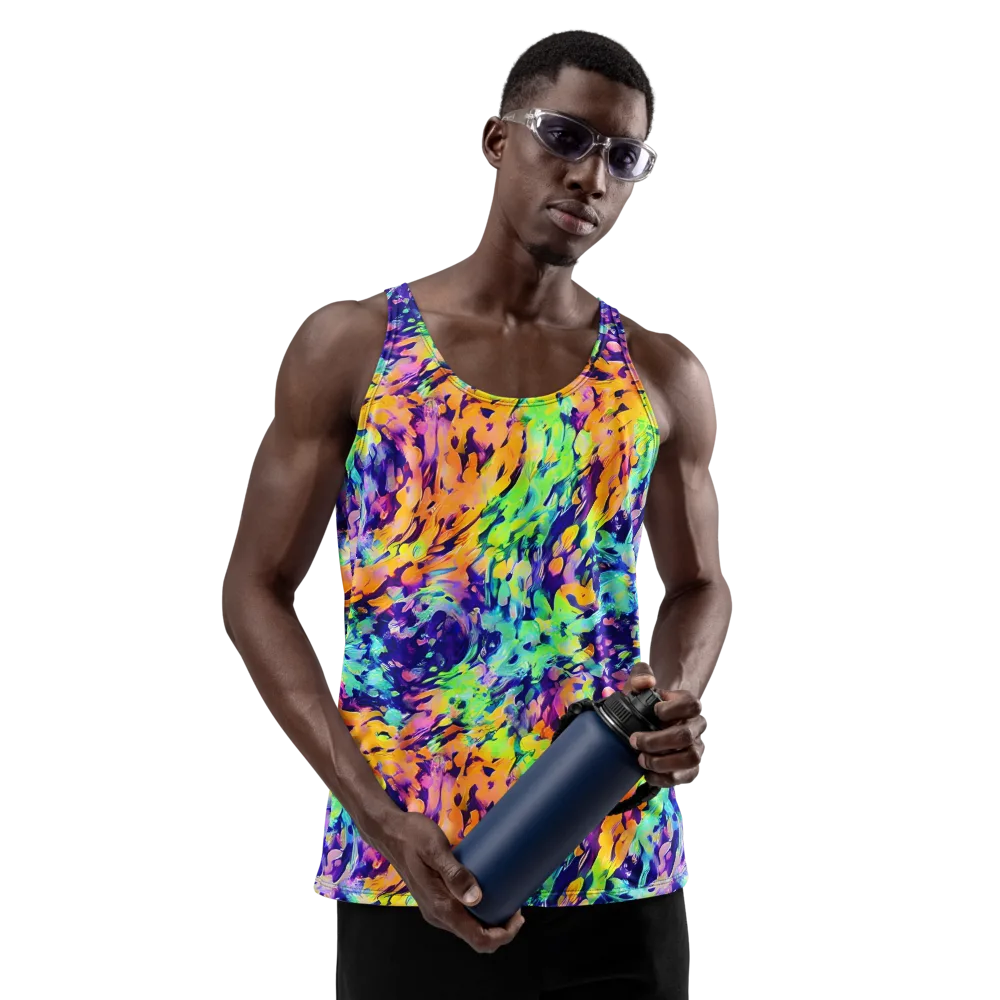 Acid Sunset on Men's Tank Top — Front