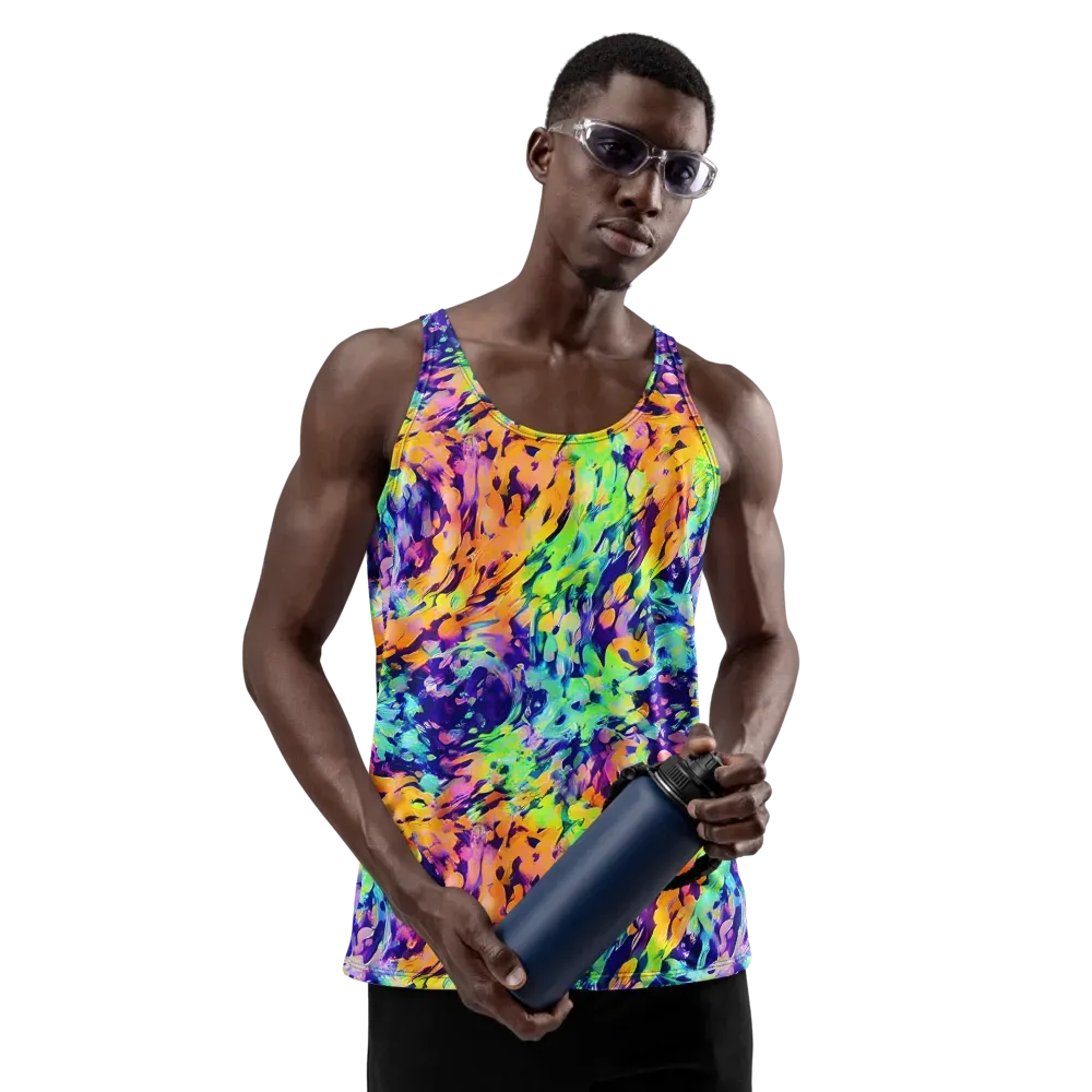 Acid Sunset on Men's Tank Top — Front