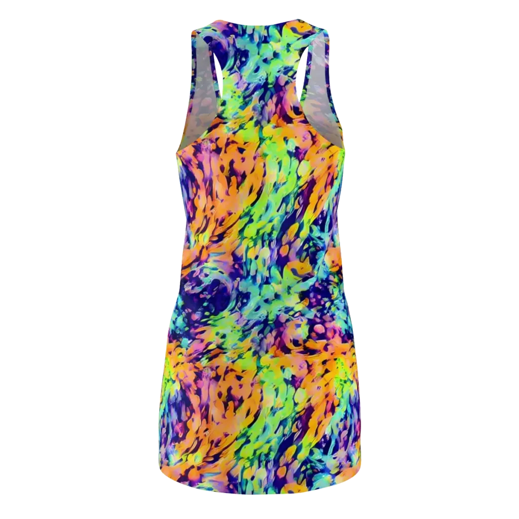Acid Sunset on Racerback Dress — Back