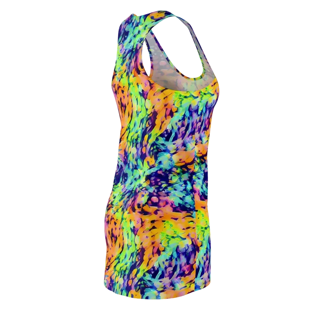 Acid Sunset on Racerback Dress — Back Side