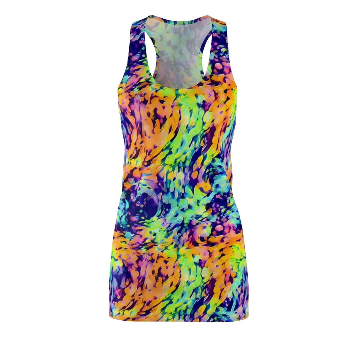 Acid Sunset on Racerback Dress — Front