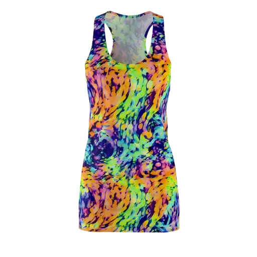 Acid Sunset on a Racerback Dress