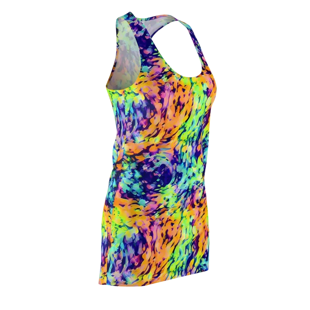 Acid Sunset on Racerback Dress — Front Side