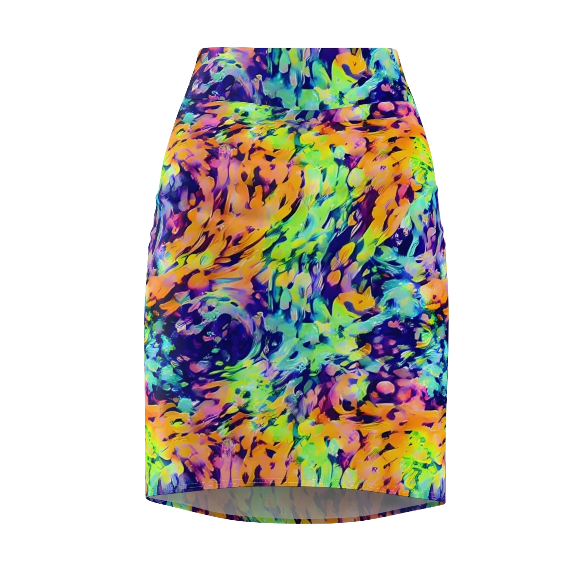 Acid Sunset on Pencil Skirt — Front