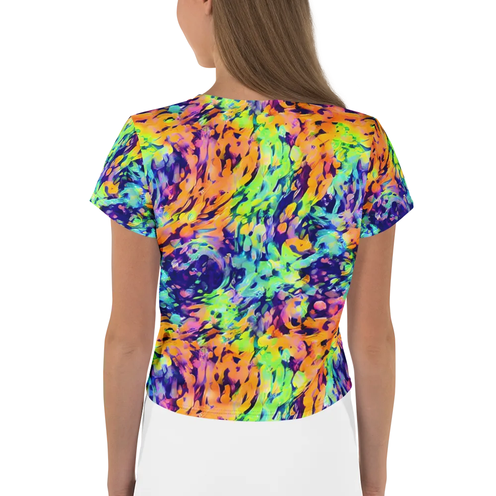 Acid Sunset on Crop Tee — Back