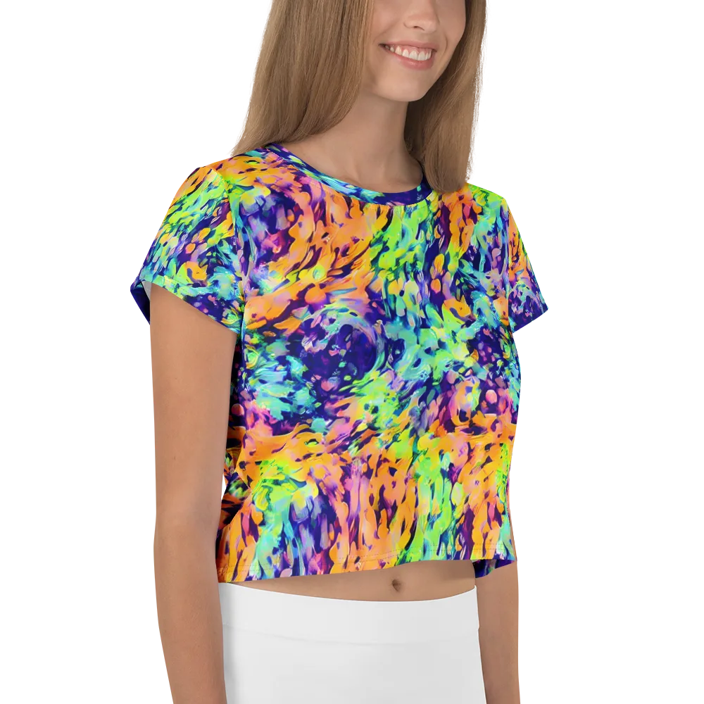 Acid Sunset on Crop Tee — Right