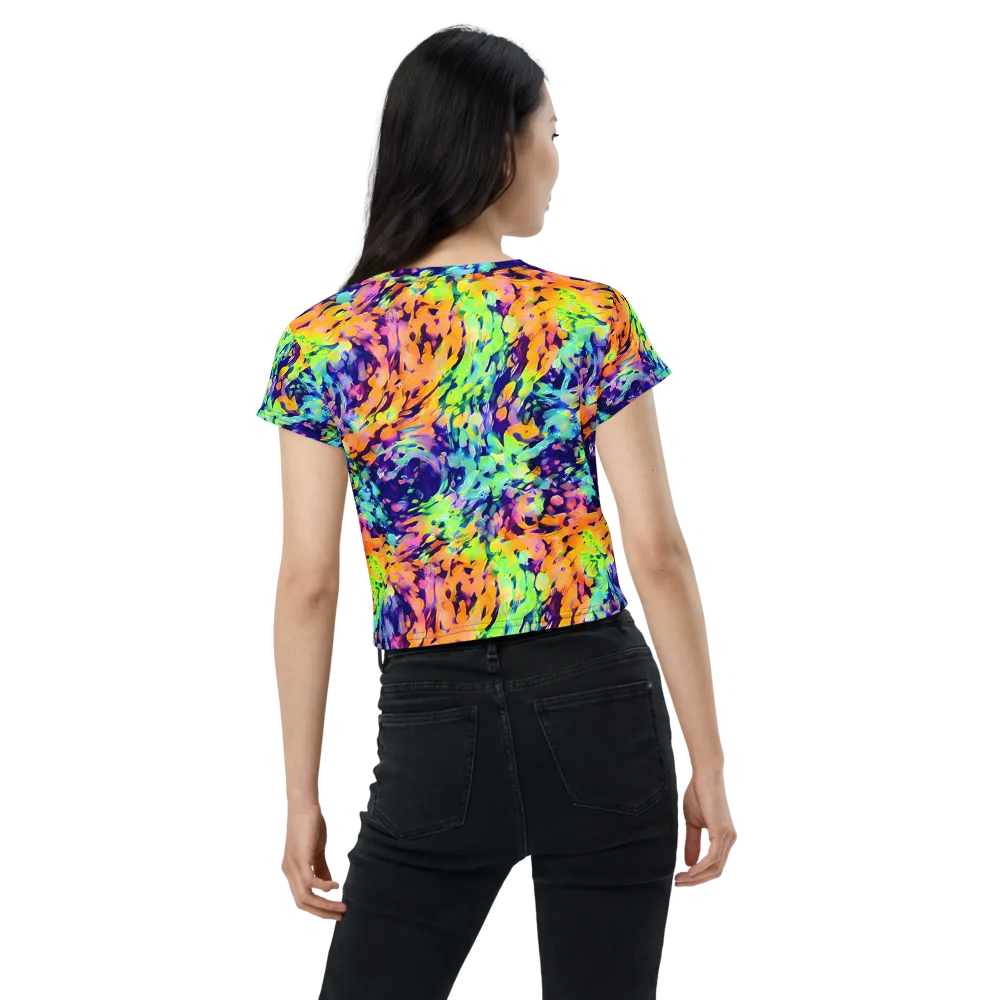 Acid Sunset on Crop Tee — Back