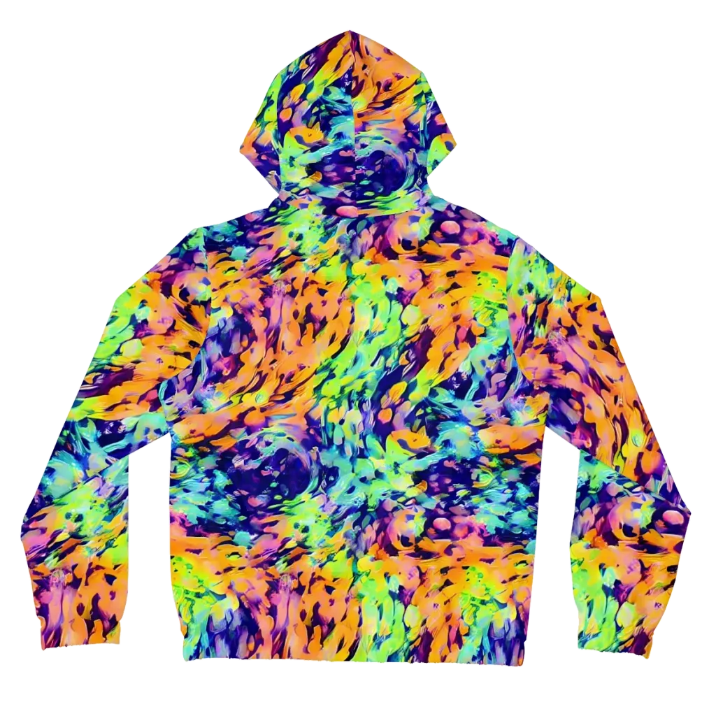 Acid Sunset on Women's Full-Zip Hoodie — Back