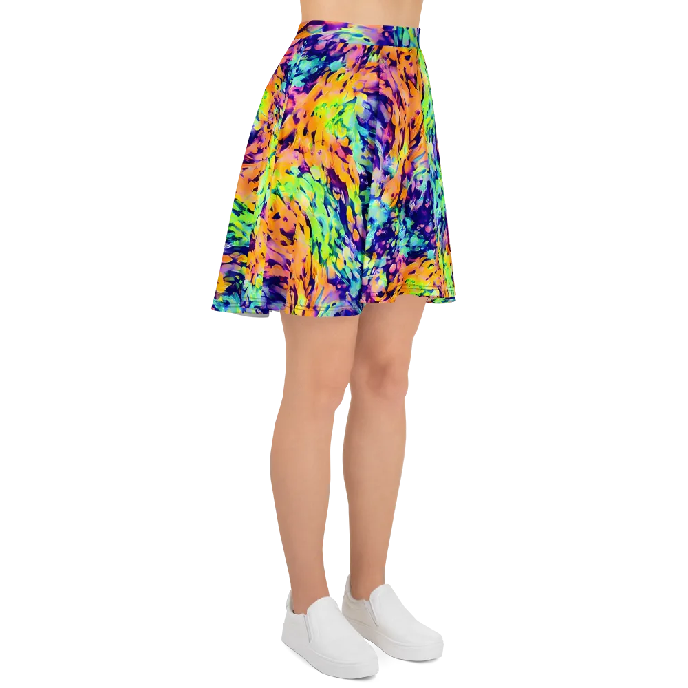 Acid Sunset on Skater Skirt — Right